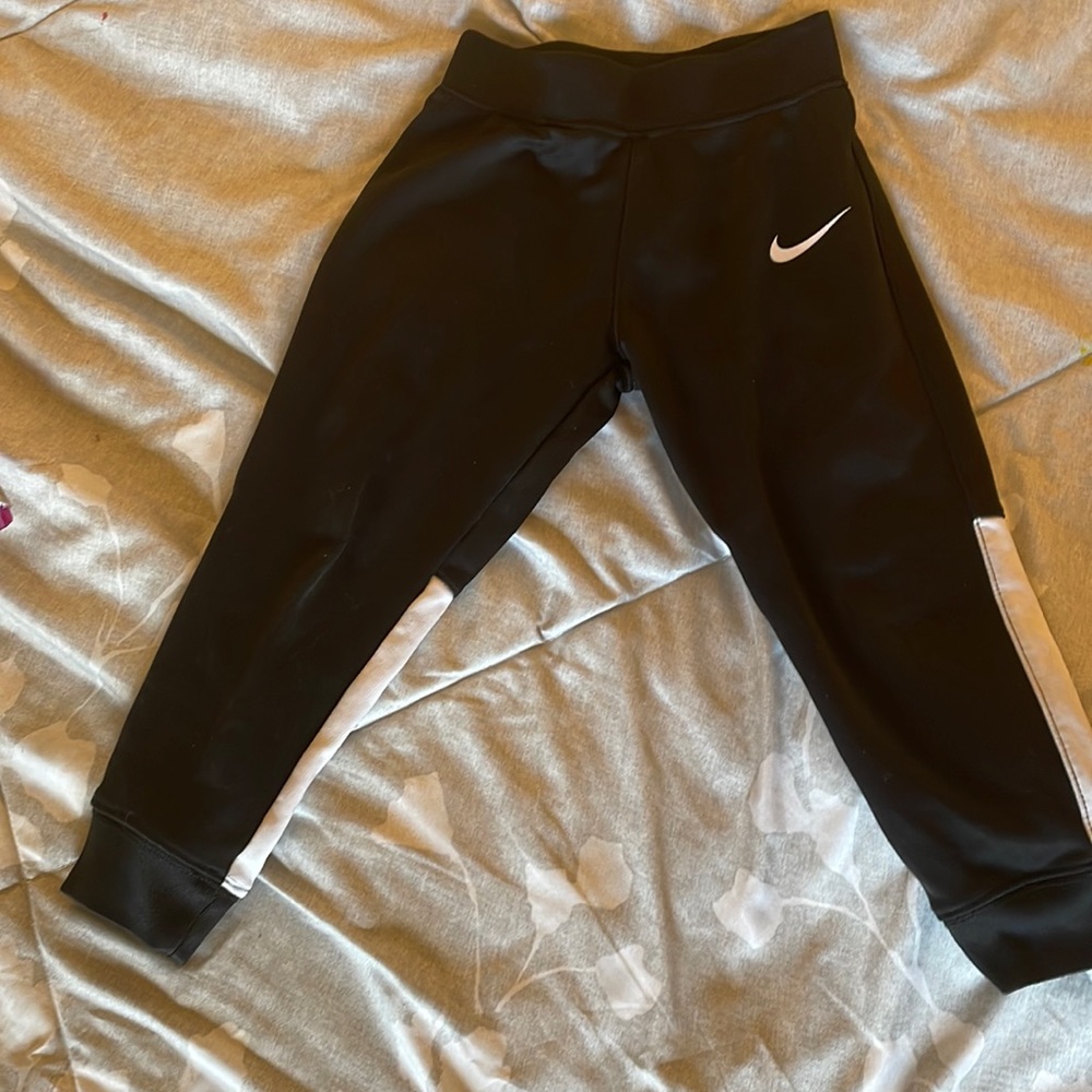 Nike Dri-fit 4T joggers black and white